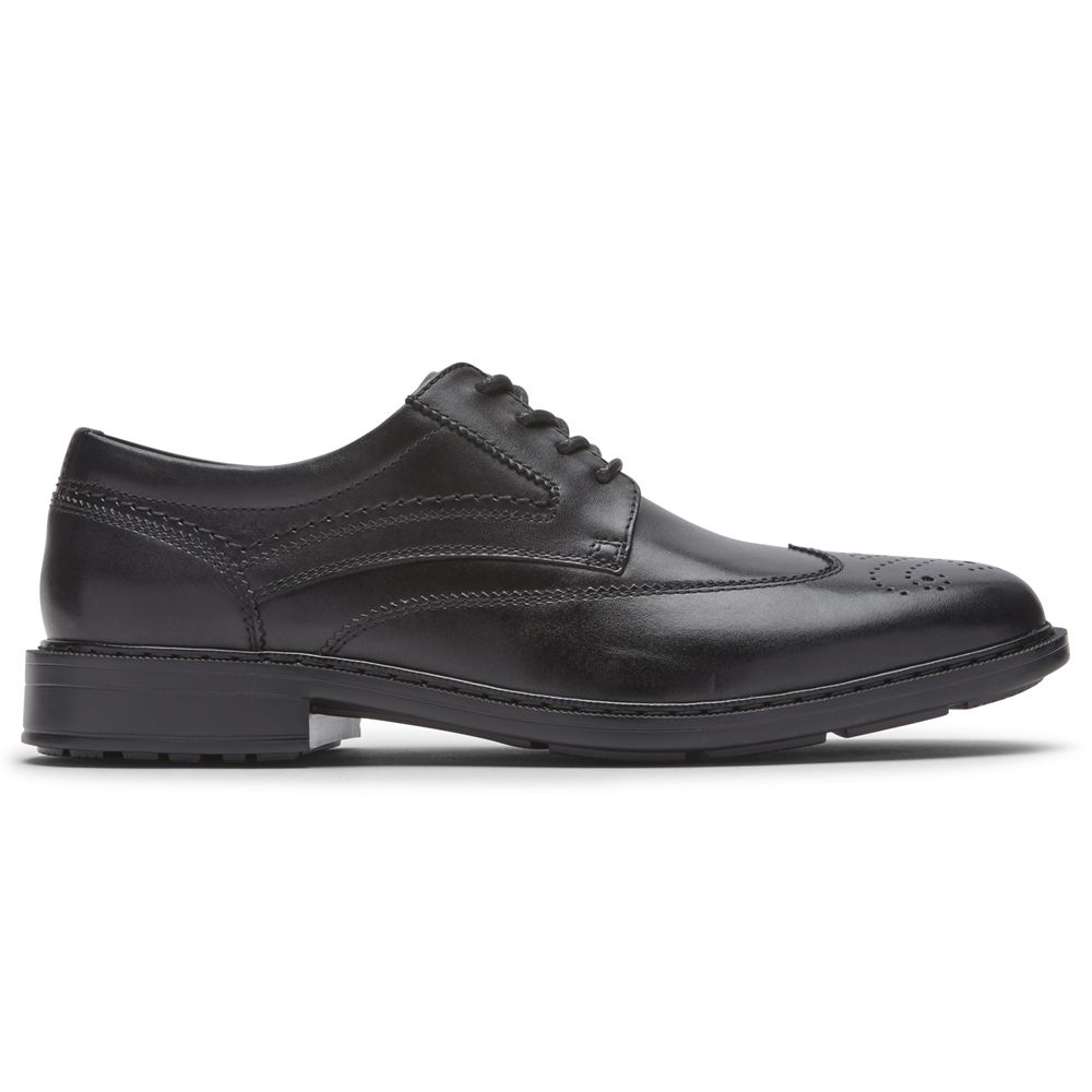 Sapatos Oxford Homem Rockport Tanner Wingtip Pretas,Portugal UVOCM-5806